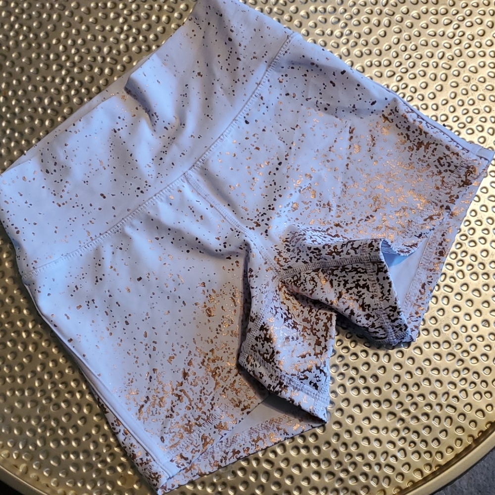 White & Gold Buffbunny Shorts